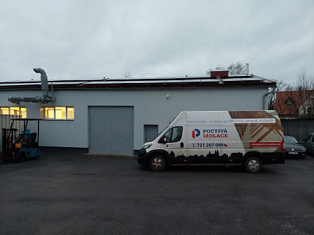 Izolace stropu zděné výrobní haly v Libereckém kraji